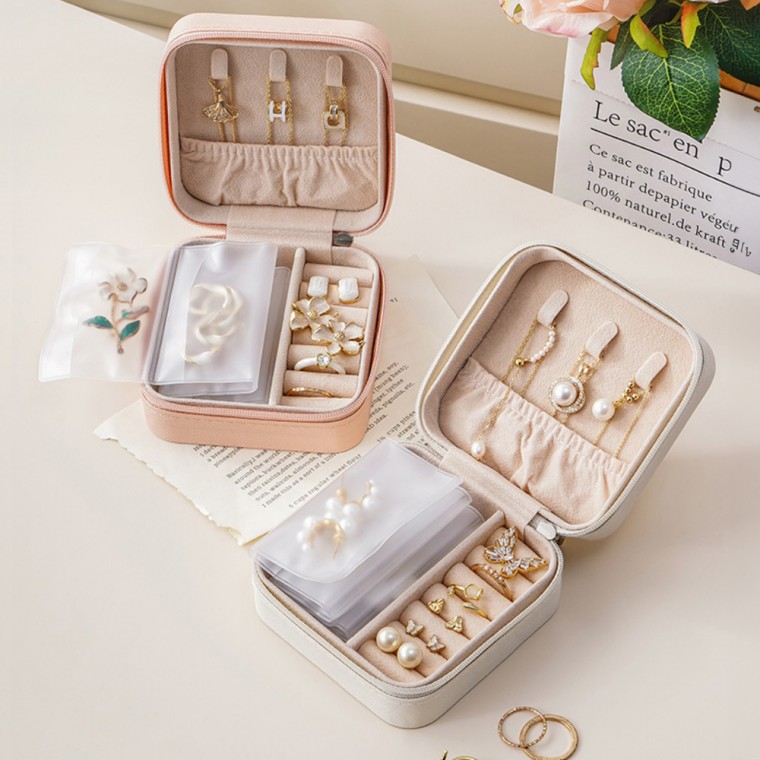 사각 휴대용 주얼리 목걸이 반지 보석함 4,140원