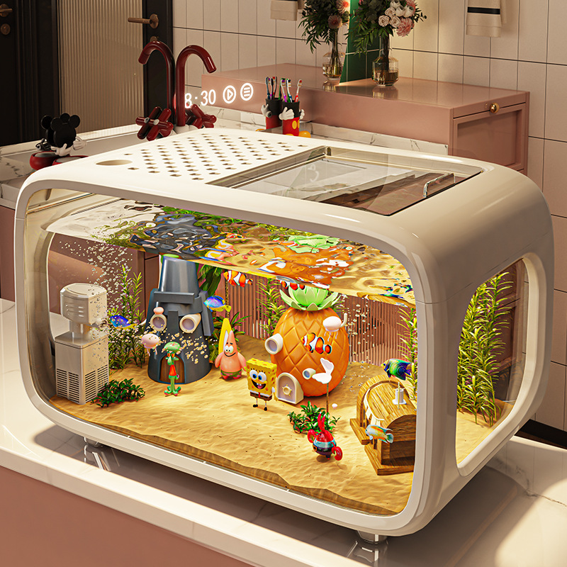 FONOW 수족관 일체형 조경실내 어항 뚜껑 포함 탁상어항 사육어항 18,900원