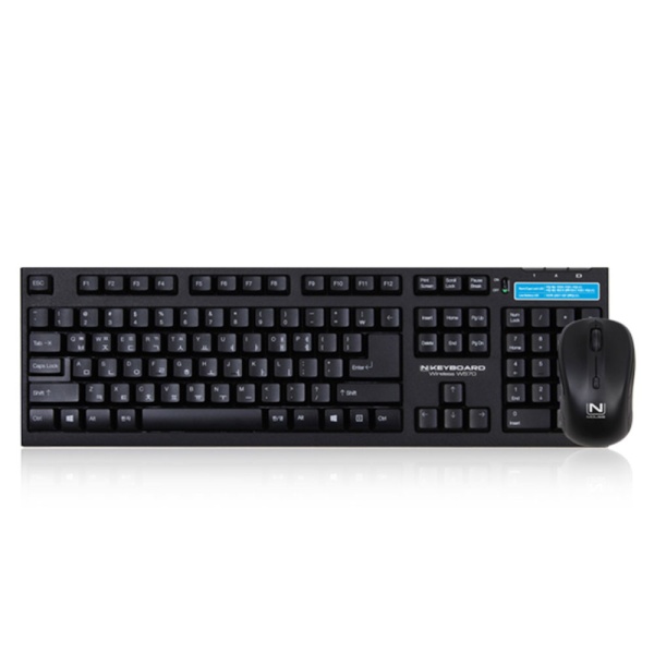 스카이디지탈 무선 데스크탑 세트, nKeyboard W570 블랙 키스킨포함 53,200원
