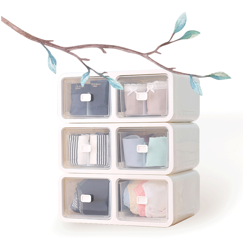 봄산 정리함 속옷 양말 수납함, 1개, 화이트 7,000원