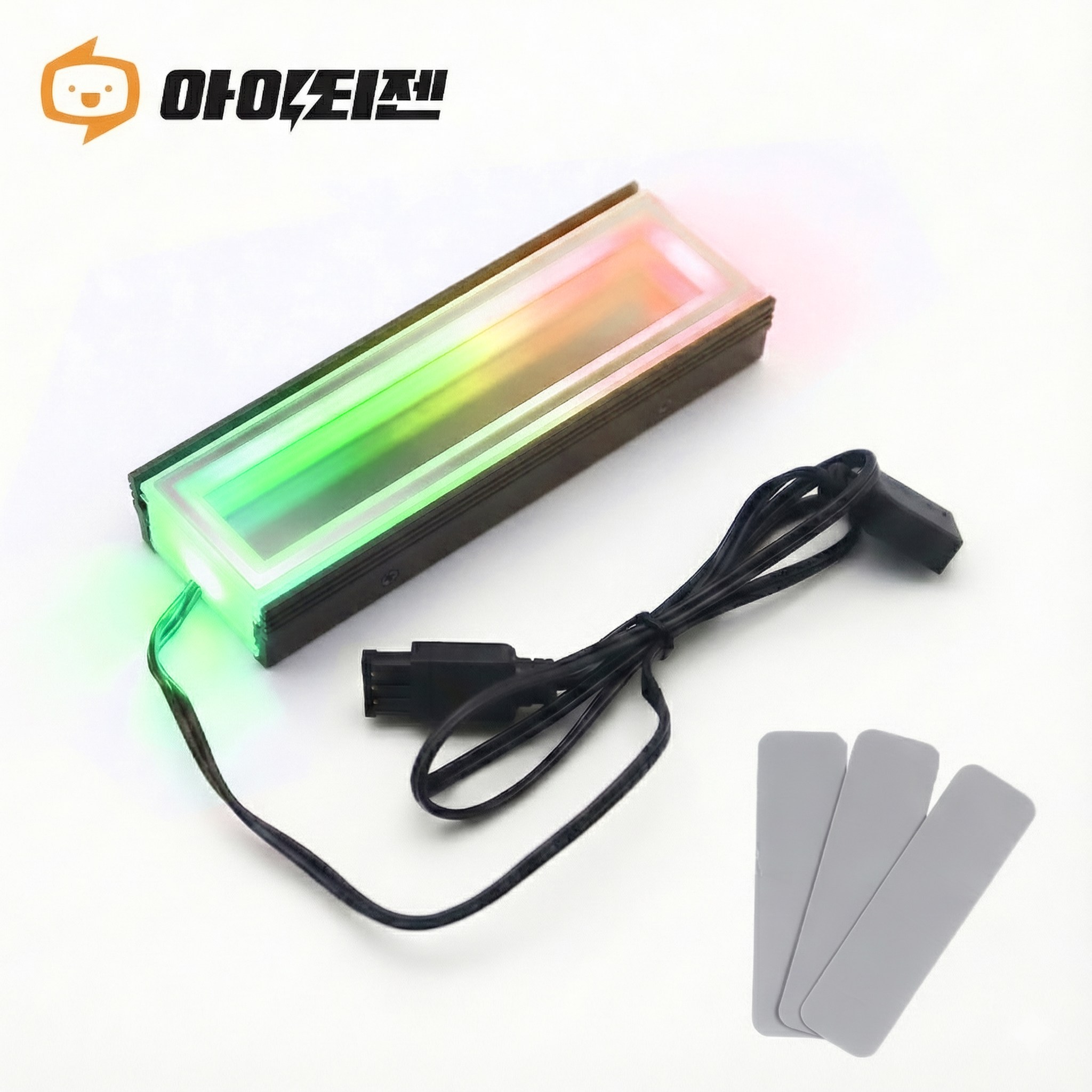 M.2 SSD 방열판 NVME 히트싱크 히트파이프 미러LED P204MA ARGB, 블랙 10,900원