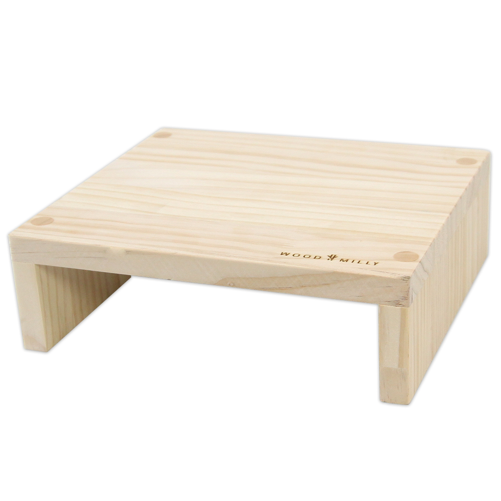 우드밀리 소나무 원목 모니터 받침대 보조 1단 14,800원