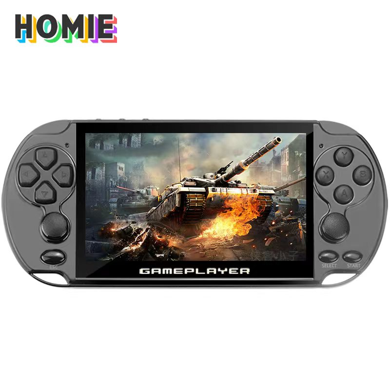 HOMIE 게임기 5.1인치 IPS 고화질화면 레트로게임기로 고전플레이로 순간 어린 시절 복귀휴대용 게임기로 수천가지의 게임한글인터페이스 x9plus 69,120원