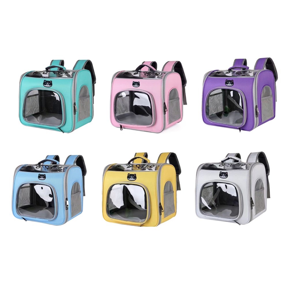 고양이 이동 가방 백팩 이동장 3면 개방형 여행용 차량용 투명창 백팩형, 1개, 핑크 26,500원