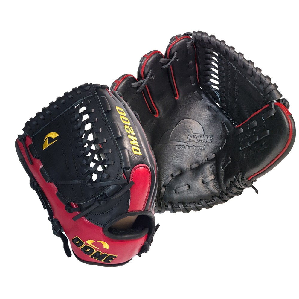 DOME 돔 글러브 멀티,투수 좌투용 DM200 (BK/RD), 1개, BK/RD 139,000원