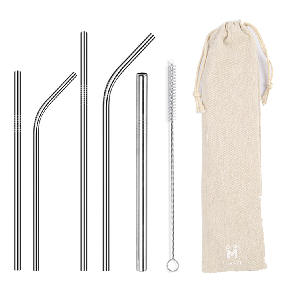 아이메이트 스테인레스 빨대 세척솔 6종 세트 + 베이지 파우치 7,950원