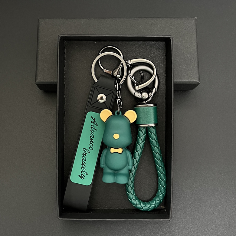 다은랜드 귀여운 곰돌이 키링 베어 열쇠고리 차키링 스트랩형 키홀더, 그린, 1개 8,200원