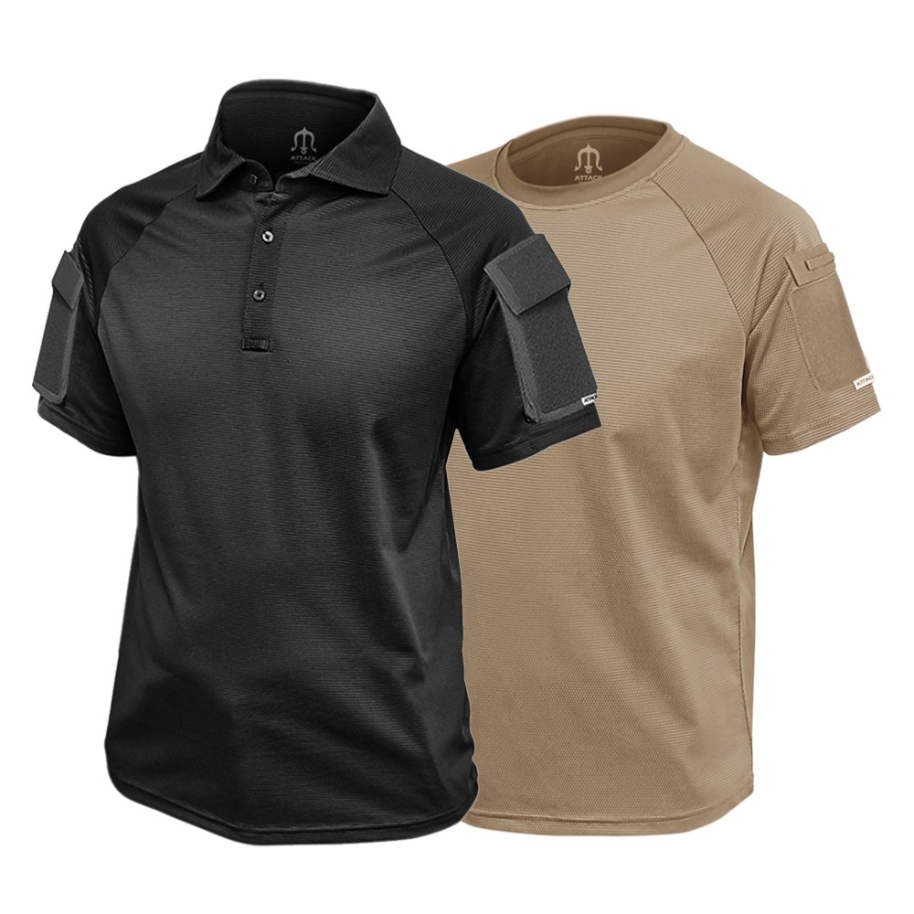 택티컬 전술 반팔 메쉬 넥카라 컴뱃 셔츠 경찰 소방 특전 경호 밀리터리 티셔츠 23,500원