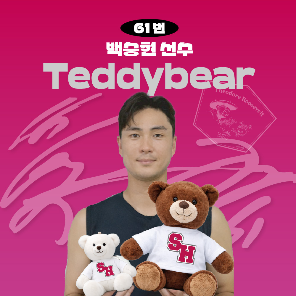 [LG트윈스] 백승현 프로야구 선수 테디베어 인형 불꽃야구 크보 팬 굿즈 판매 선물템, 브라운, 1개 40,900원