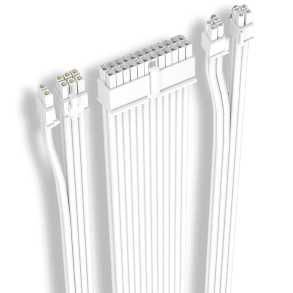 비티즈 슬리빙 케이블 전원 연장 케이블 3종 풀세트 화이트, 30cm, 1세트 16,000원