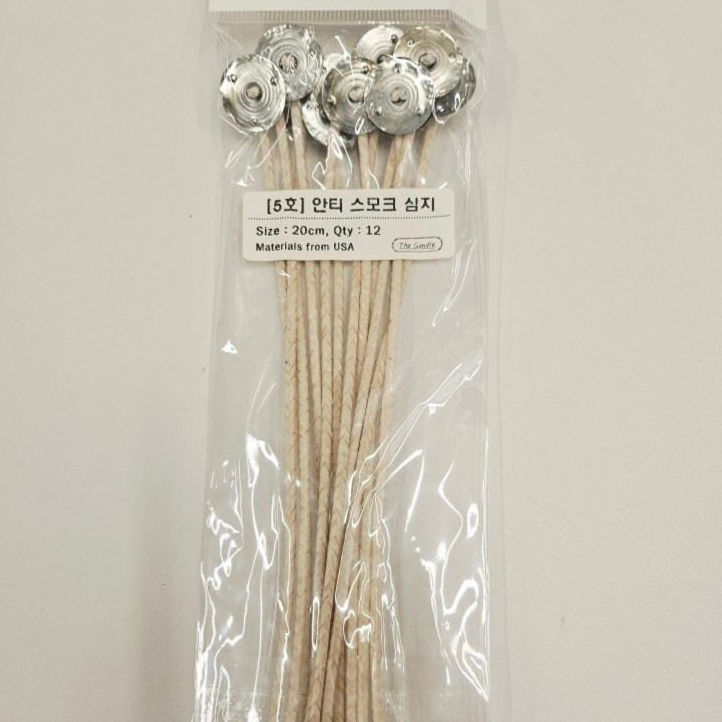 [캔들메이드]스모크리스 캔들심지 20cm 12p 5호 (8cm내외용), 1개 3,500원