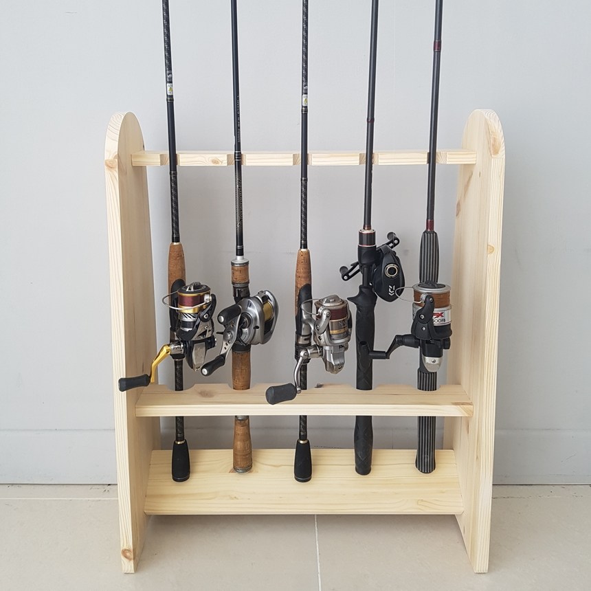 우드팟 원목 낚시대 거치대 스탠드형 5구 30,600원