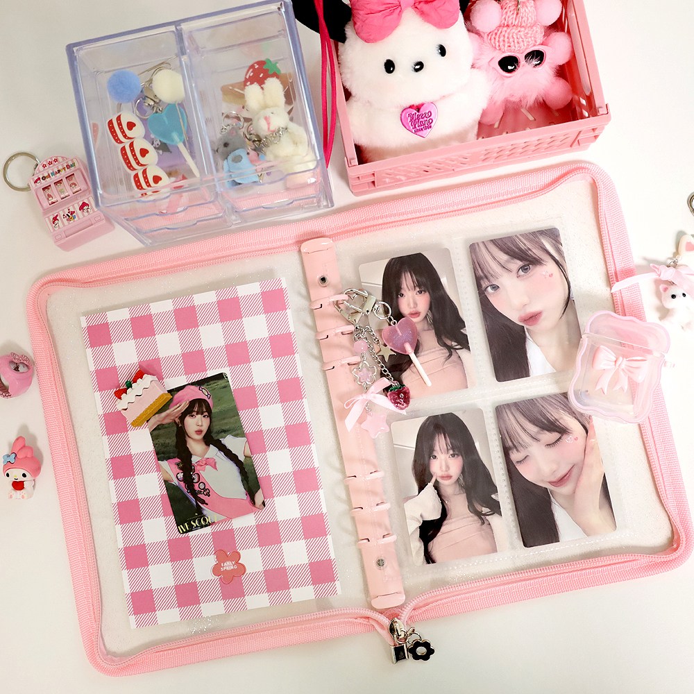 봄봄 A5 6공 포카바인더 속지포함 포카앨범 포토카드, 리얼핑크(속지10장포함) 11,900원