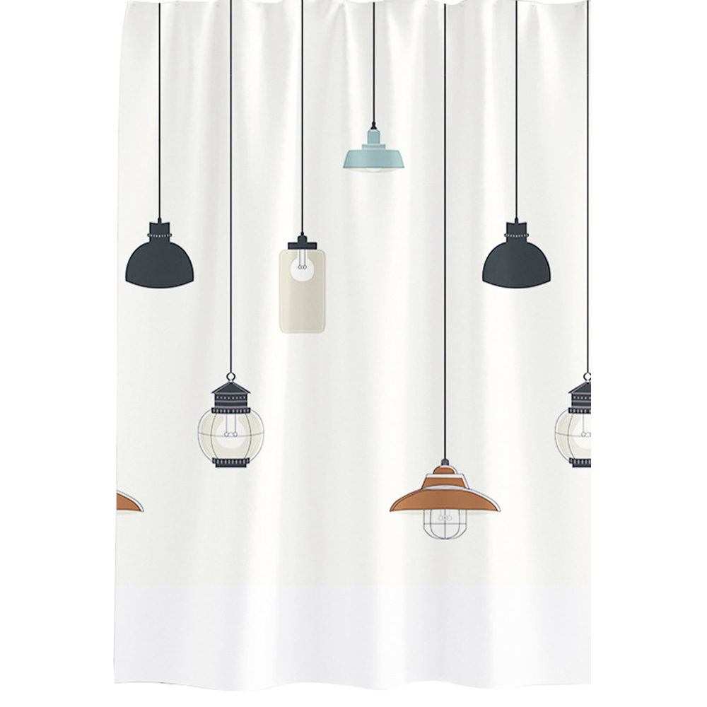 패브릭 욕실 샤워커튼 펜던트 + 커튼링(12p) 세트, 혼합색상, 1개 9,900원