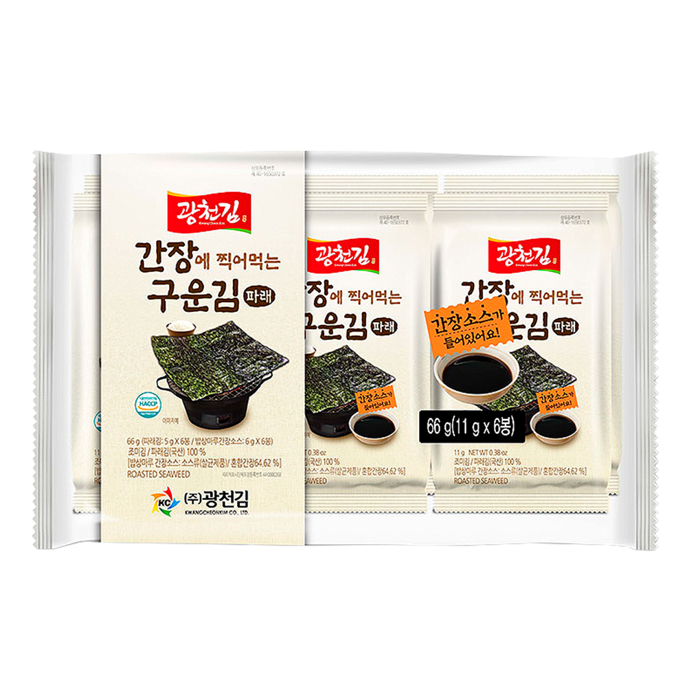 광천김 간장에 찍어 먹는 구운 파래김 간장포함 4,990원