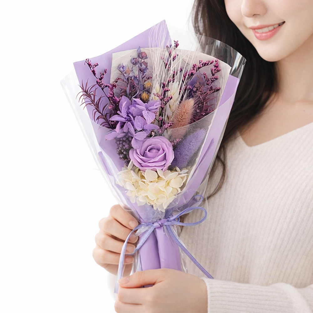 오래보관 가능한 드라이플라워 꽃다발/ 시들지 않는 감성 기념일 선물 프리저브드 꽃다발+쇼핑백 12,000원