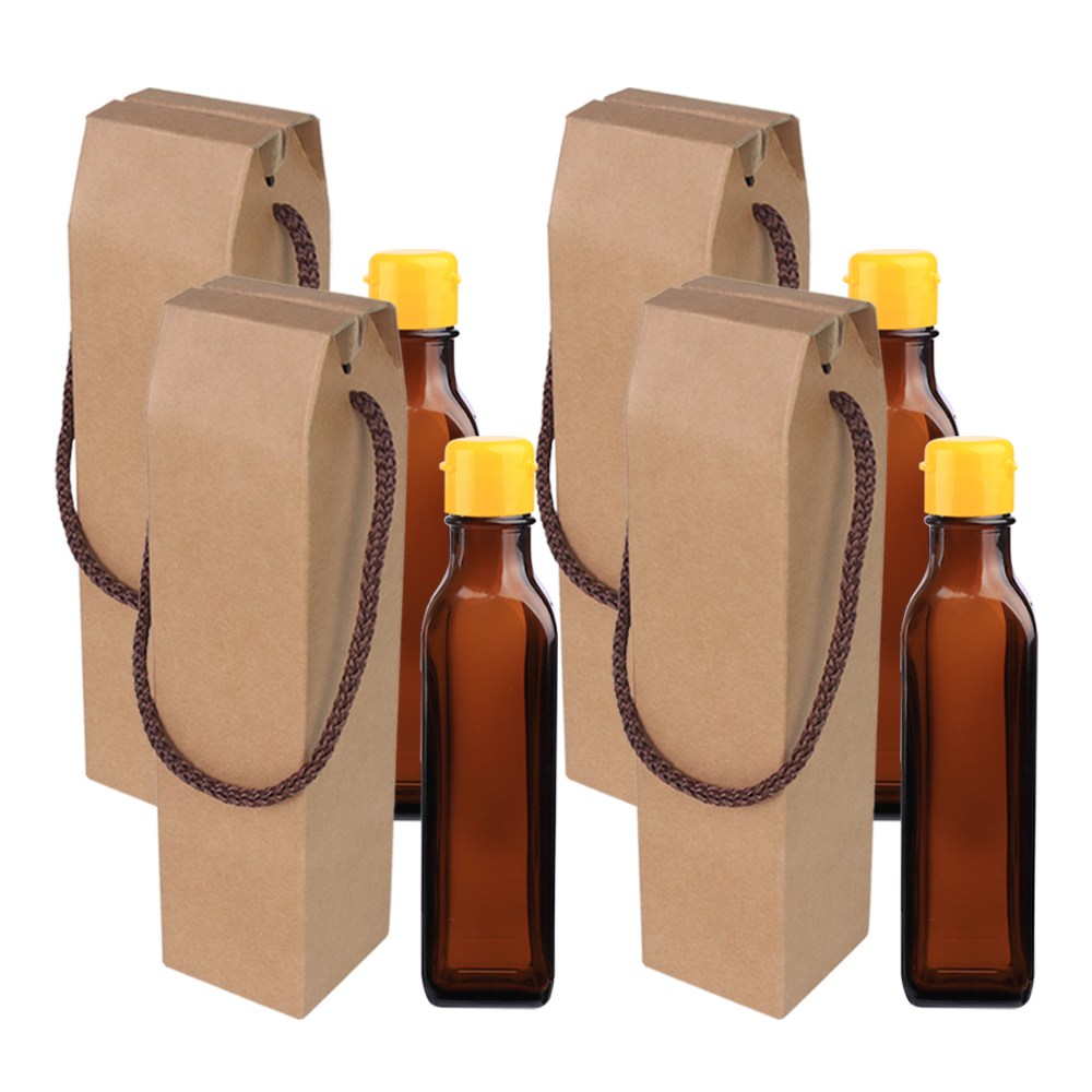 가인글로벌 S 사각기름병180갈색 BN 유리병 / 원터치캡 노랑 / 포장박스, 4개, 180ml 12,600원