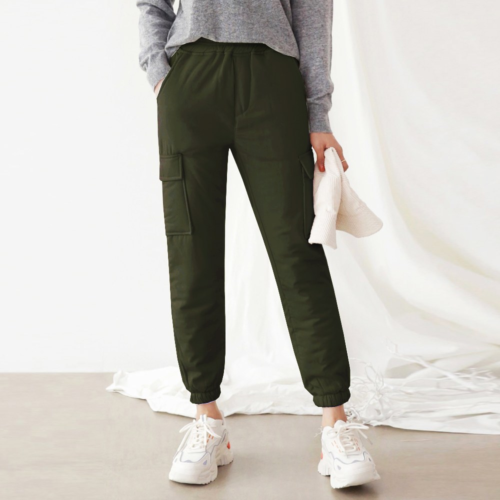 인디오 여성용 밴딩 9부 패딩 카고 소세지 조거 팬츠 NSE2108 18,800원