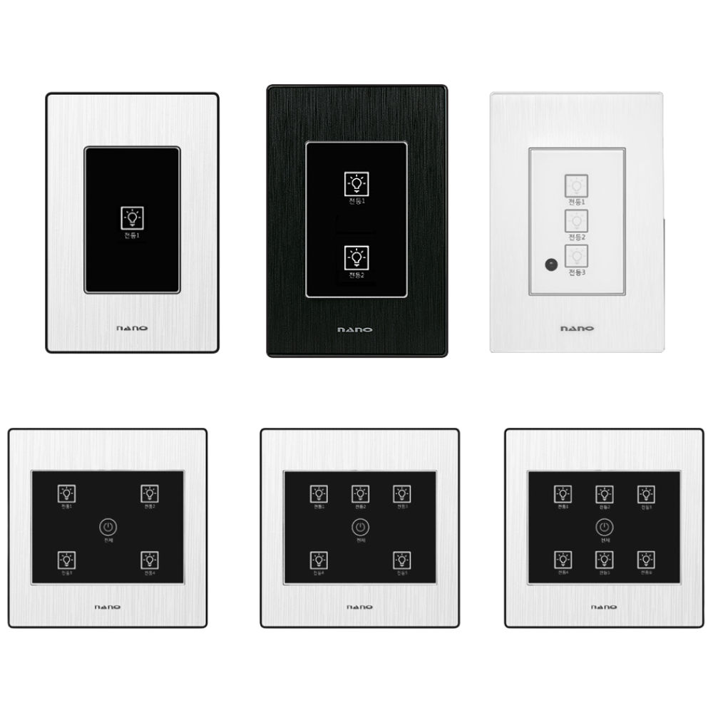 나노전기 아트2 터치스위치 1구 2구 3구 4구 5구 6구, 1개 8,000원