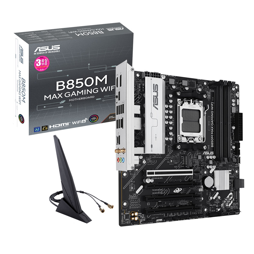 ASUS B850M MAX GAMING WIFI STCOM 에이수스 컴퓨터 게이밍 PC 메인보드 AMD CPU추천 MainBoard 201,000원