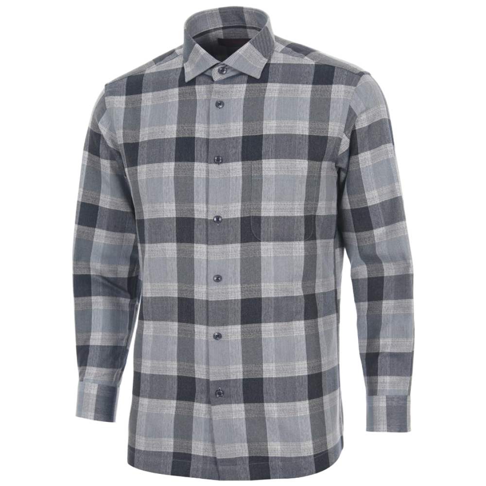 엘르 남성 TR 기모 빅체크 레귤러핏 긴팔셔츠 11262 62,000원