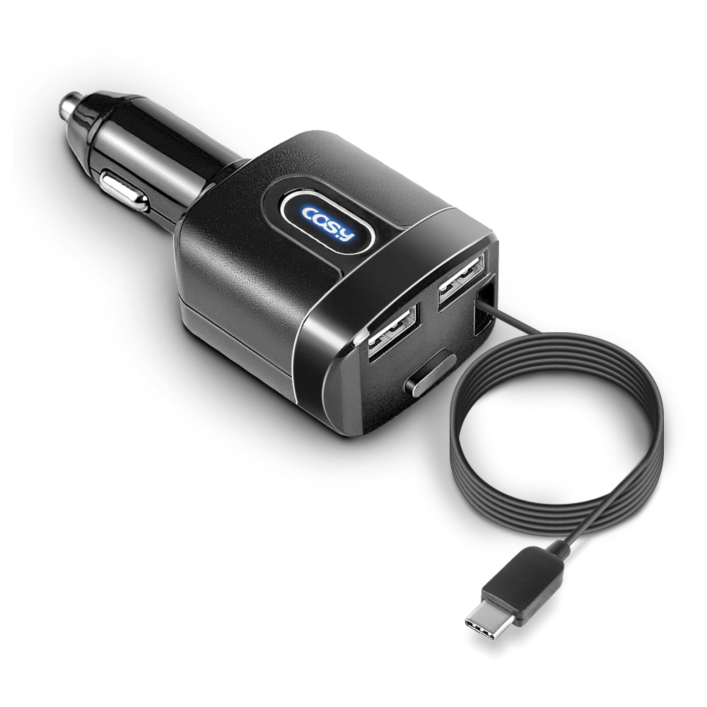 코시 C타입 자동감김 QC3.0 USB 2포트 차량용 충전기 CGR2187AT 21,500원