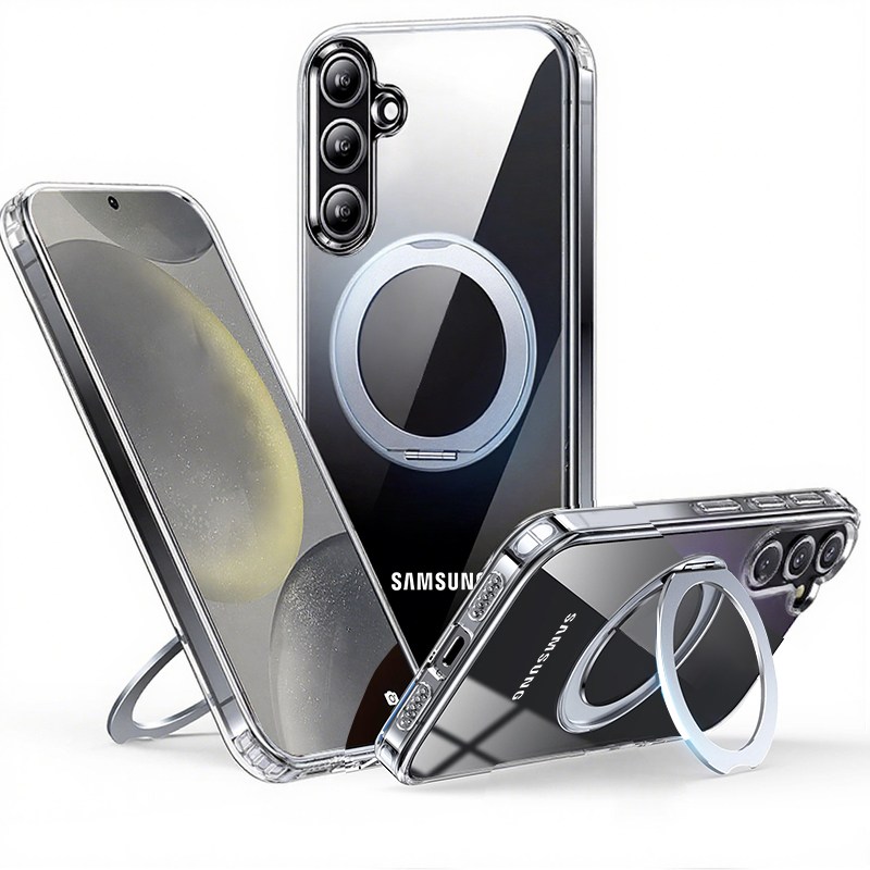반스등 360도 회전 스탠드 투명 자석 맥 안전 보호 변색 방지 스마트폰 케이스, 현재가 12,350원