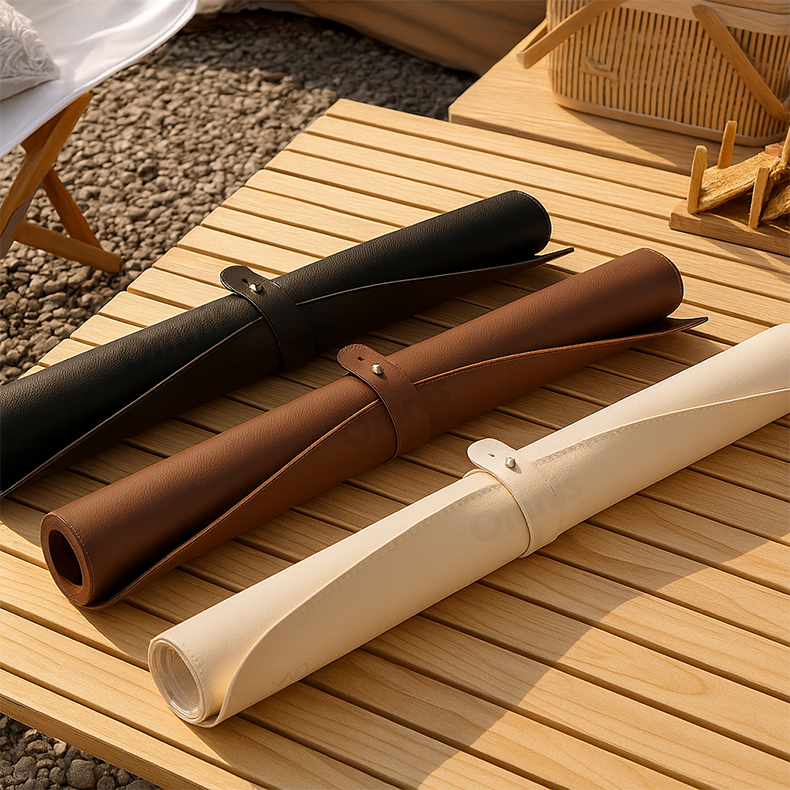 옴니스 캠핑 가죽 감성매트 방수식탁보 캠핑테이블 보, 브라운 10,800원