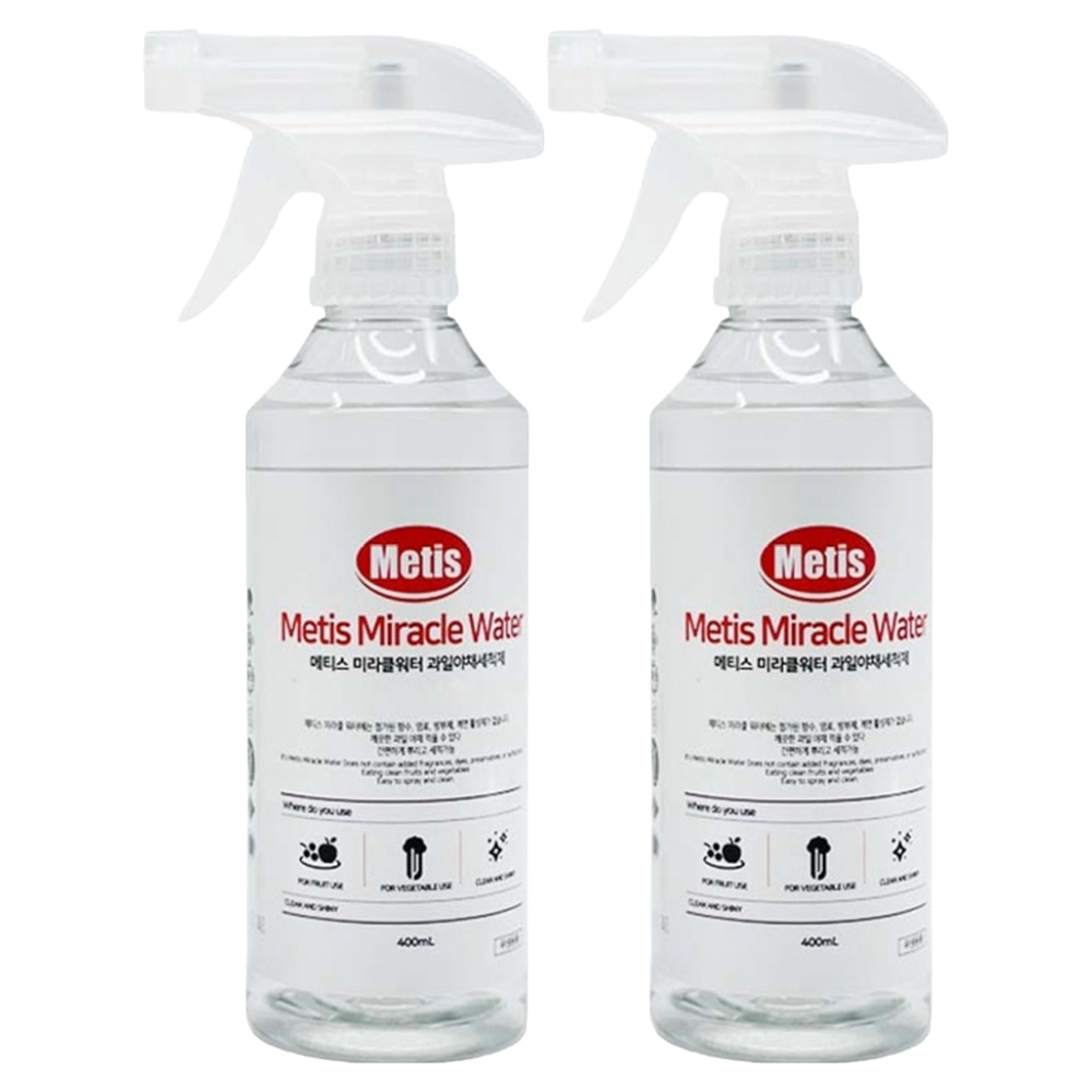 Metis 미라클워터 과일 야채 세정제, 400ml, 2개 13,800원