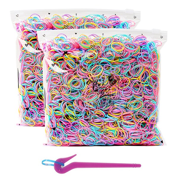 이쁨달다 트윈봉봉 대용량 칼라밴드 고무줄 100g x 2p + 이지컷 세트 11,900원