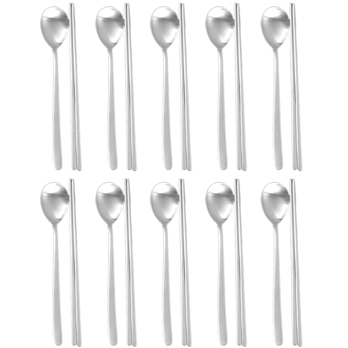 해모 윌리브 스텐 로이스 수저세트, 실버, 숟가락 10p + 젓가락 10쌍, 1세트 25,000원