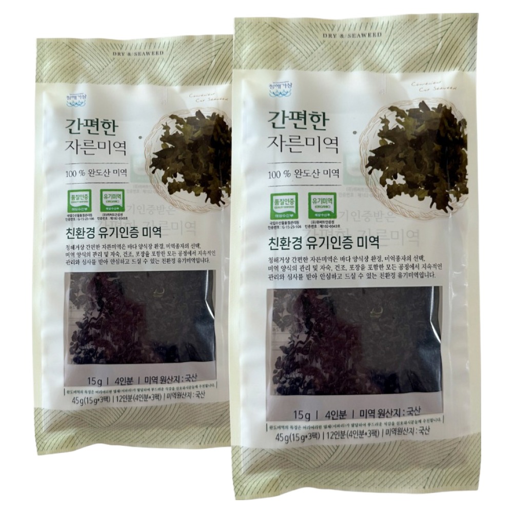 청해거상 한끼 자른 미역 3p, 45g, 2개 8,240원