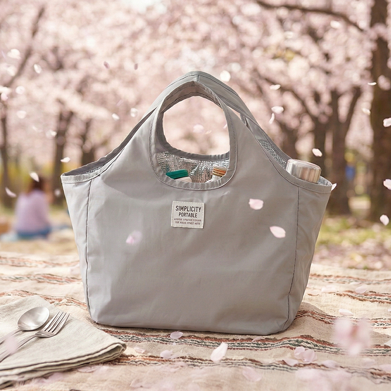 에클라 피크닉 필수템 초경량 데일리 보온 보냉 도시락 가방, 1개, 라이트그레이 19,900원