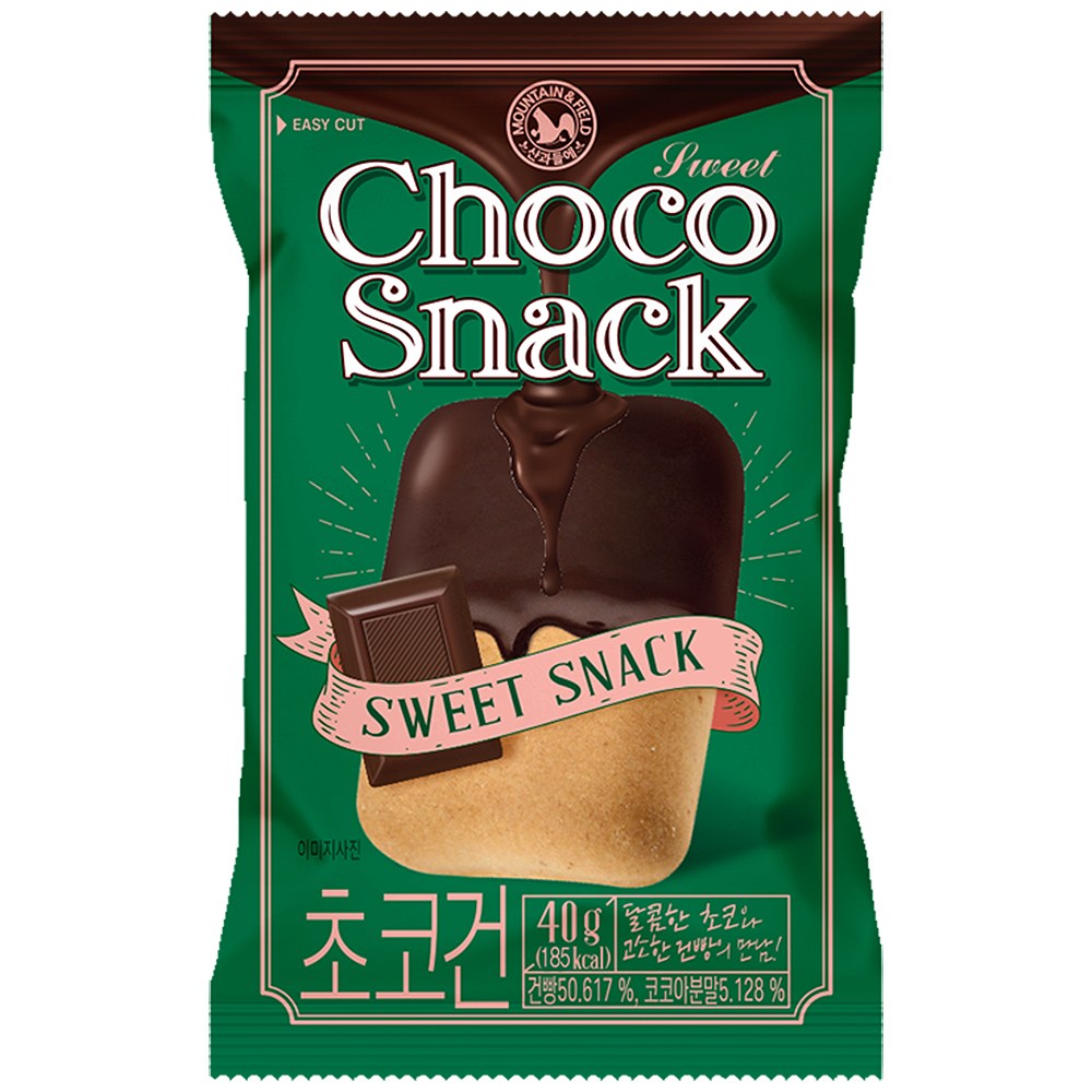 산과들에 초콜릿 건빵 초코건 40g 20봉, 40g, 20개 11,910원
