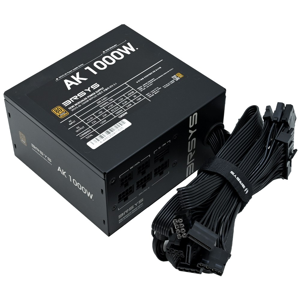3RSYS AK 1000W 80PLUS 브론즈 모듈러 ATX3.1 99,500원