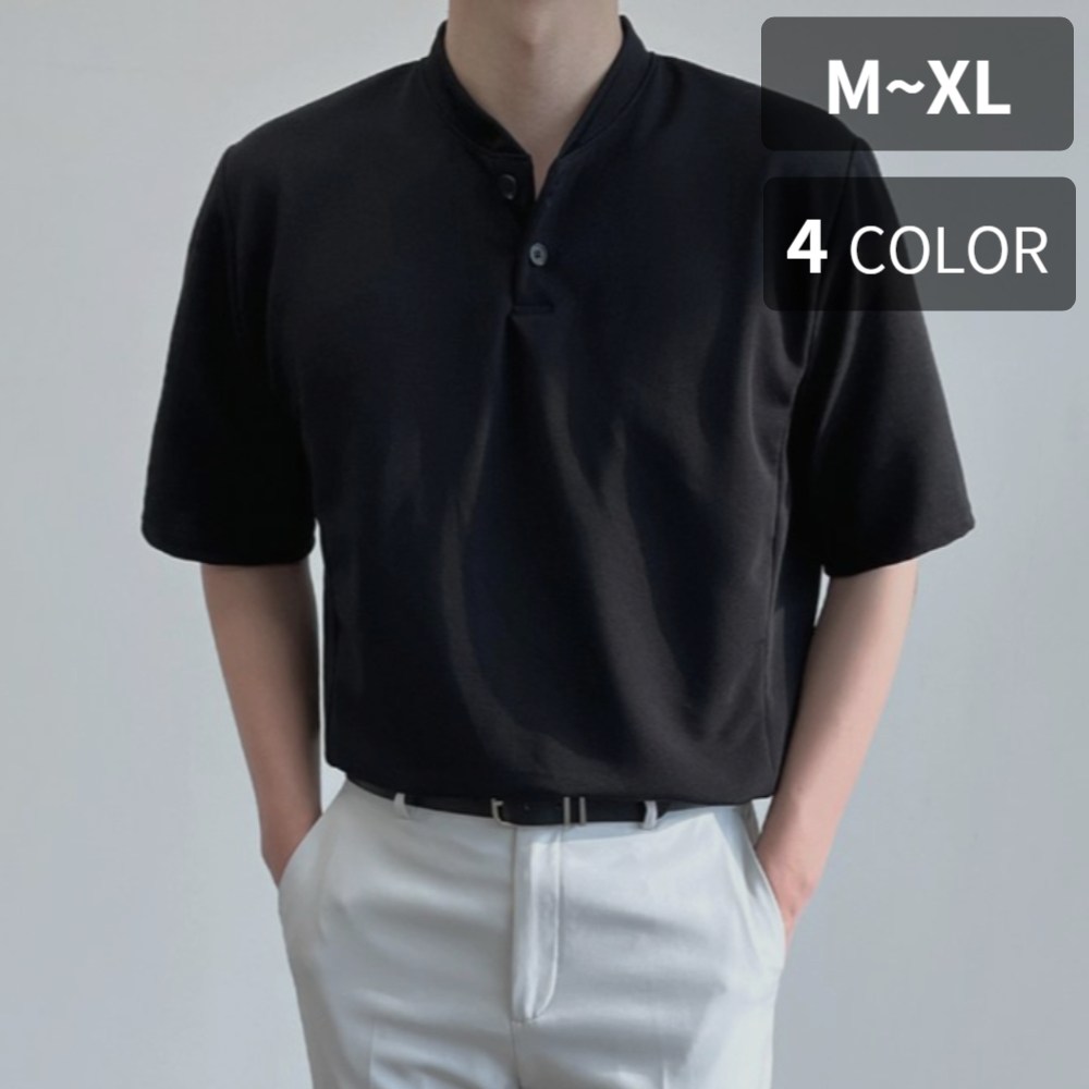 테이크잇 남자 남성 데일리 베이직 프리미엄 헨리넥 반팔 티셔츠 20,700원