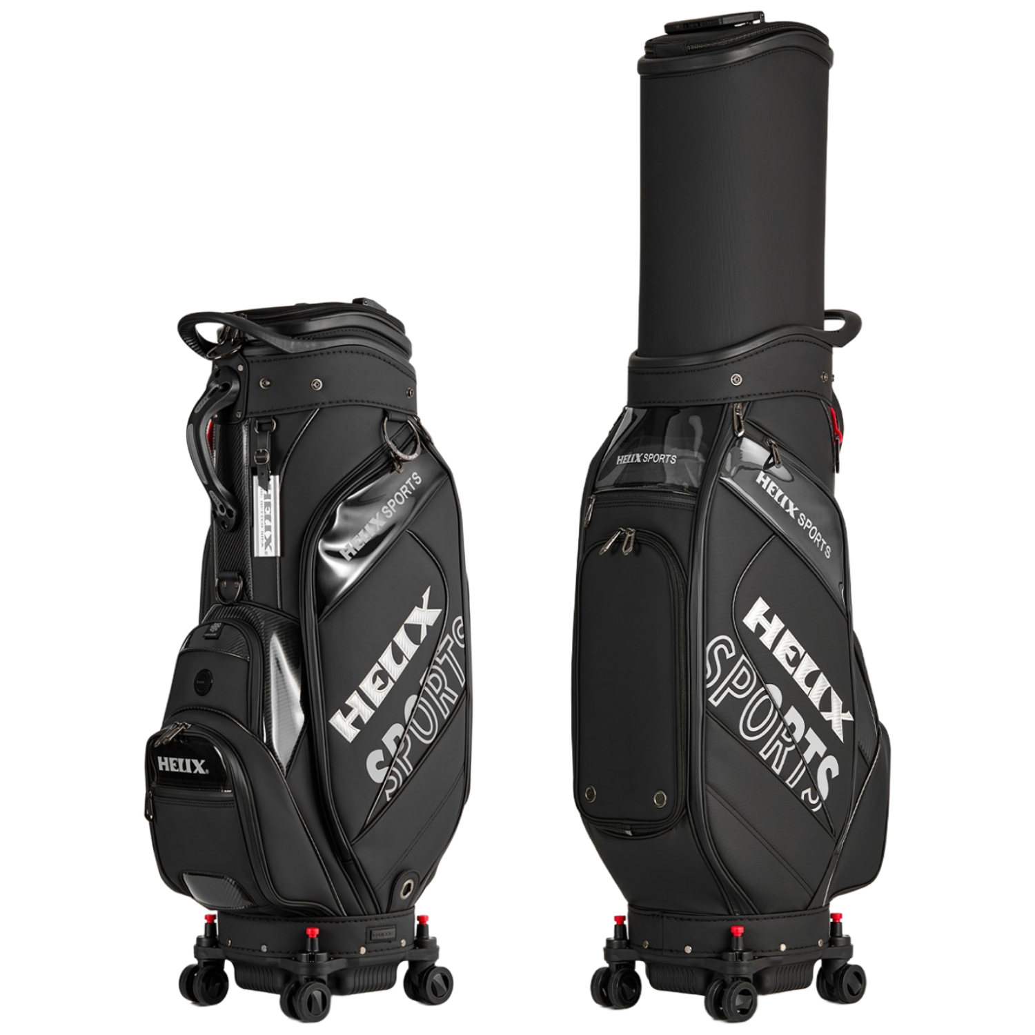 HELIX골프백 4개의 잠금 가능한 바퀴와 리트랙터블 하드 탑 커버를 갖추고 다양한 골프 용도로 활용 가능합니다, Black 776,000원