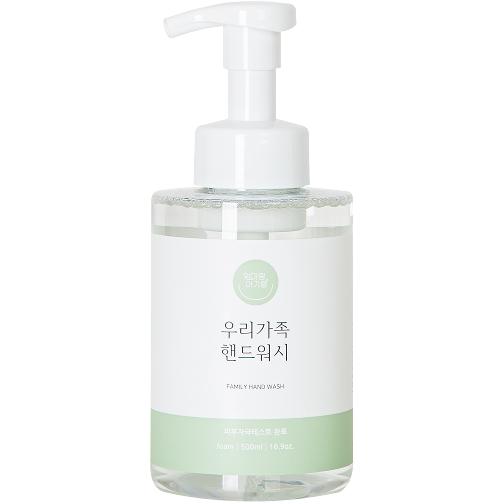 [엄마랑아기랑] 우리가족 핸드워시 폼 손세정제 거품비누 핸드솝 500ml, 500ml, 5개 30,980원