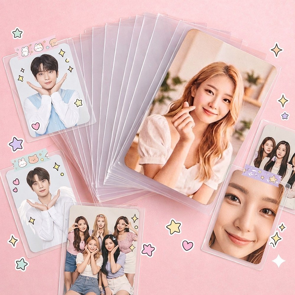 포토 카드 슬리브 보관 꾸미기 포카 슬리브 보드 게임 보호필름 카드 보호비닐 프로텍터 OPP 1,800원