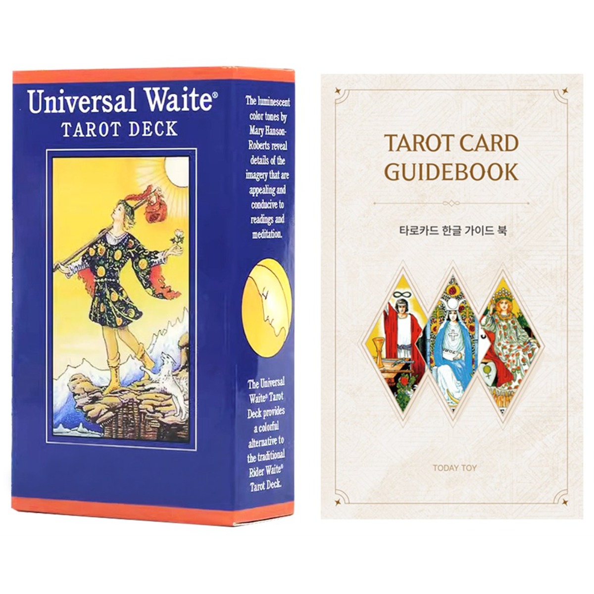 투데이리빙 프리미엄 타로카드 한글해설서 포함 연애 운세 운명 연애운 심리 미래 예측 타로점 컬러 타로 카드, 현재가 17,800원
