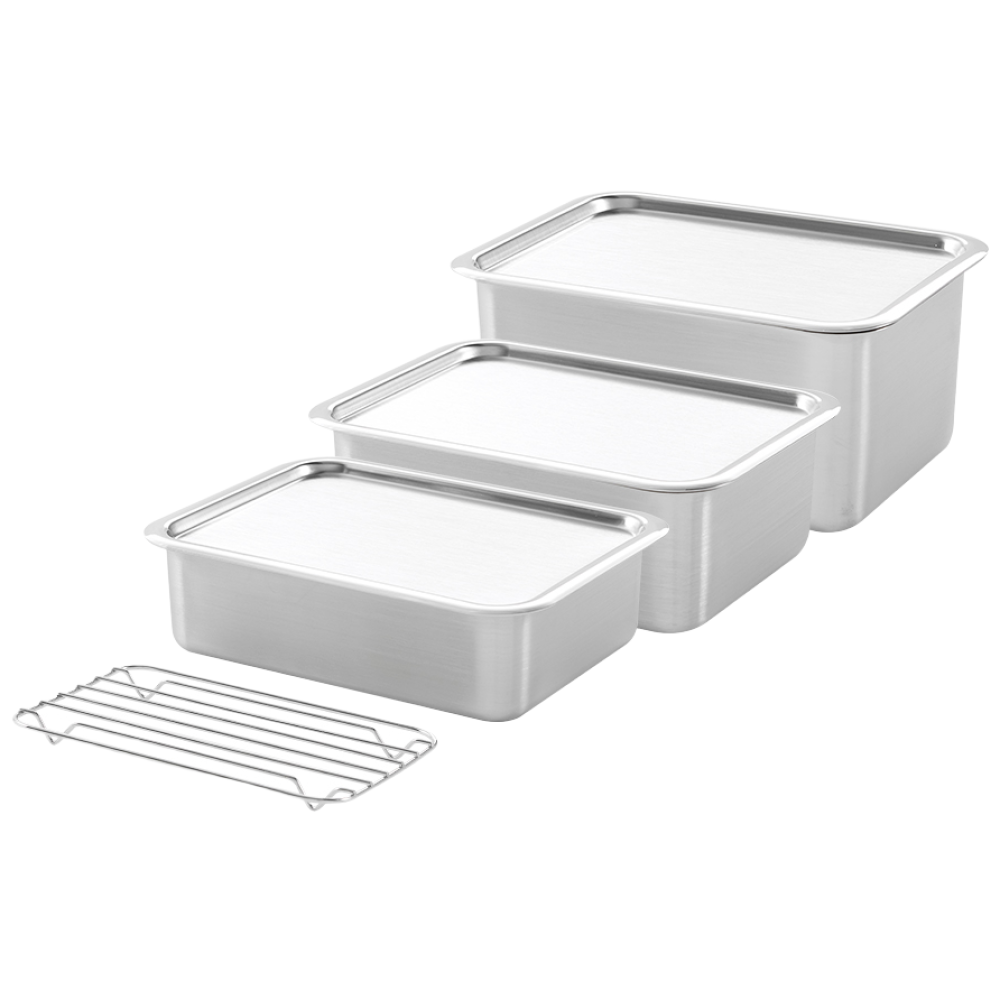 에버스텐 블럭 3종 세트 대용량 스텐 보관용기 저장용기 김치 쌀 잡곡 고기, 블럭 1호 3종+스텐망 1개, 1세트 142,200원