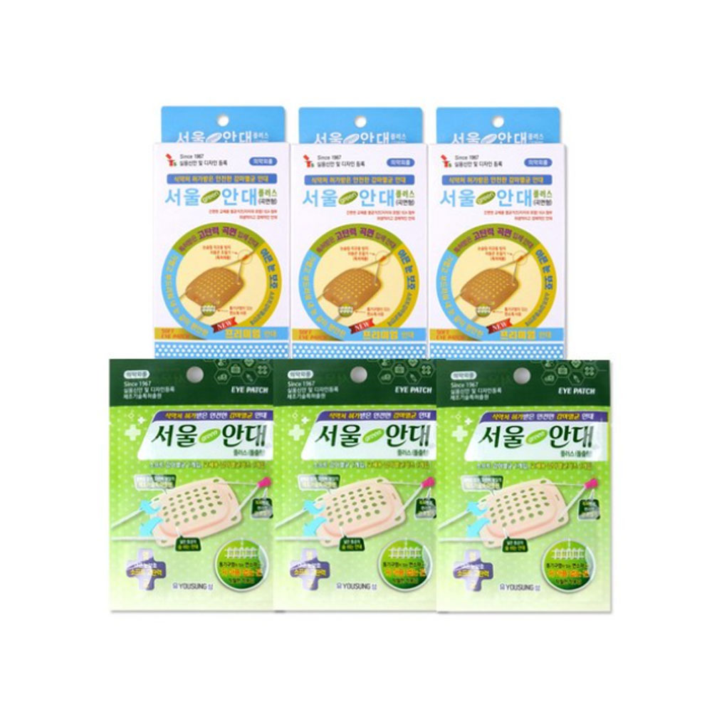 서울 그린 안대 플러스 멸균안대 2종 곡면형 3개  + 돌출형 3개 단일상품 x 단일상품 서울안대 10,900원