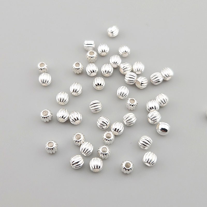 비즈톡 [SVP-91-03]순은펜던트 실버925 은볼 수박볼 주름볼 3mm (내경 0.9mm) 실버볼 990원