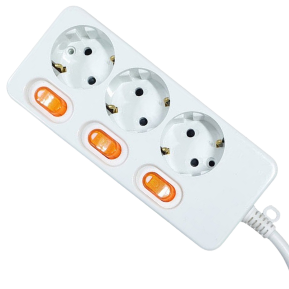 신성전기 (국산 멀티탭) 개별 3구(16A) 1.5M 3M 5M, 3m, 1개, 화이트 13,700원