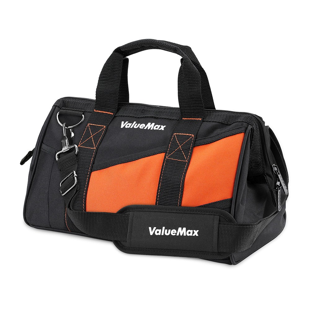 VALUEMAX 13인치 큰 오픈형 공구집 방수 산업용 가정용 공구함 이동식 대형 튼튼한 수공구 가방 고급 휴대용 전동공구 보관함 수납가방 33.5*21*22.5CM, 1개 21,700원