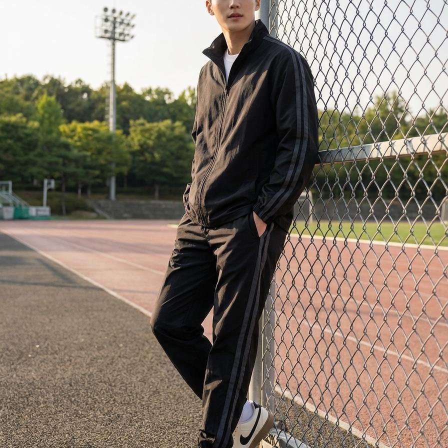 에이프릴랩스 남성 트레이닝복 우븐 운동복 상하의 세트 27,900원