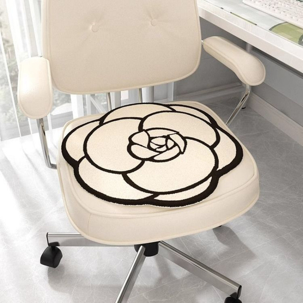 힘룸 심플모던 플라워 방석매트 겸용 러그 10,100원