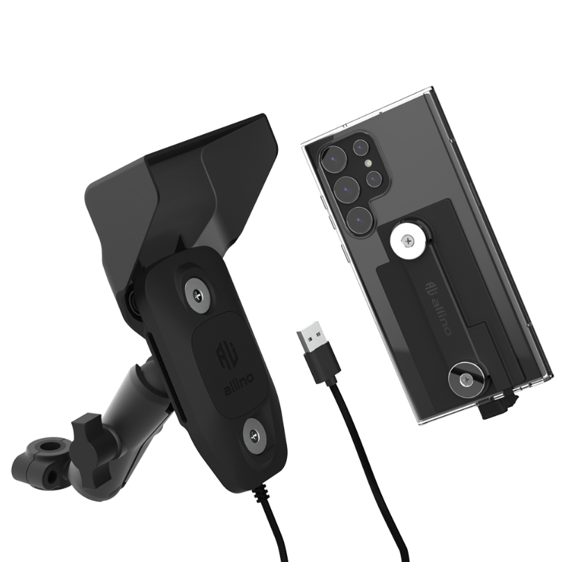 알리노 오토바이 자석 충전거치대 핸들형 패드 딱판 USB연결 5V 27,000원