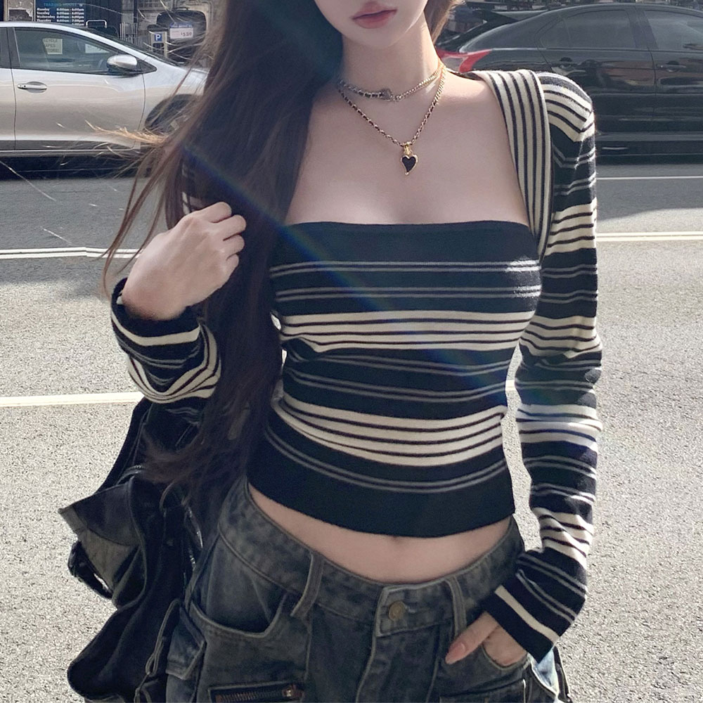 SOSISI 여성 데일리 슬림핏 스트라이프 니트가디건 세트 DH1S20232 30,900원