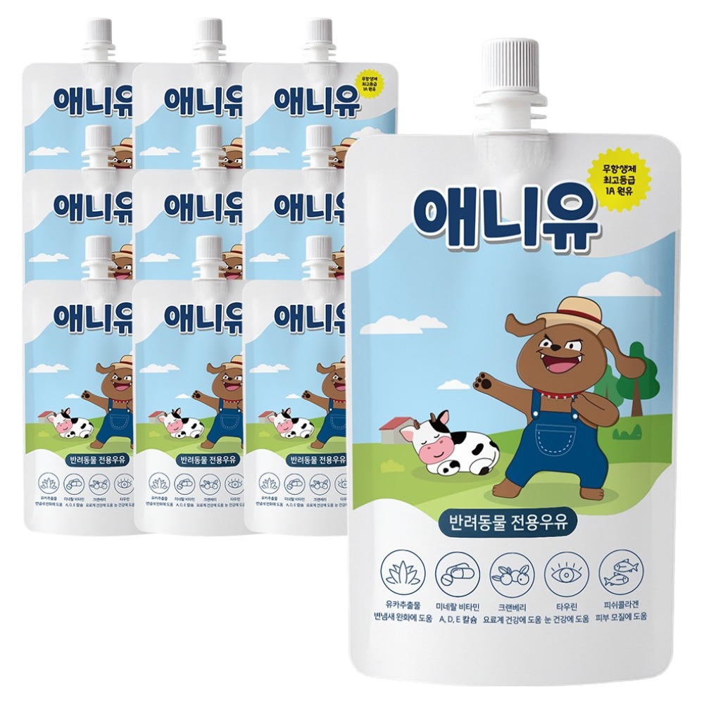 애니먼 반려동물 애니유 펫밀크, 오리지널, 180ml, 10개 19,000원
